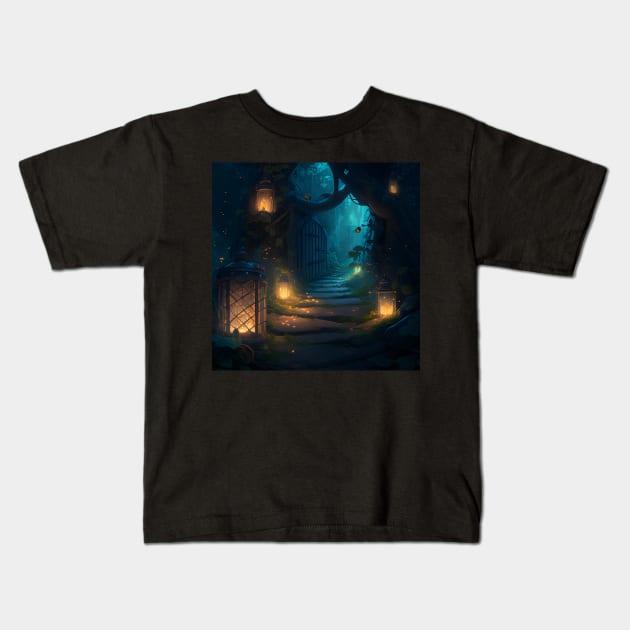 Twilight in the Forest Kids T-Shirt by D3monic